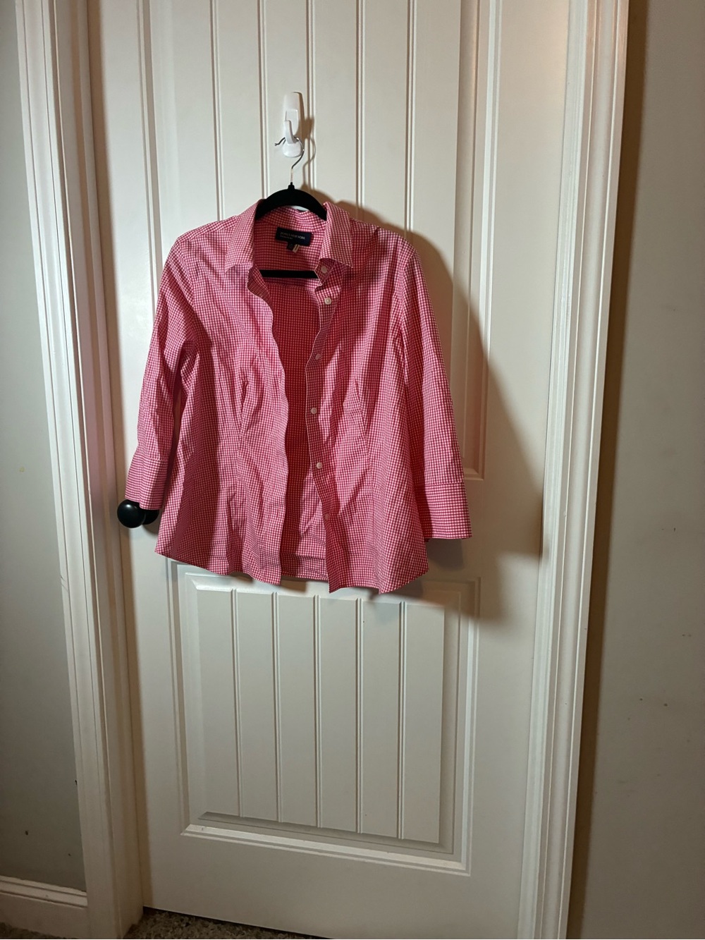Jones New York Pink Gingham Button-Down Shirt
